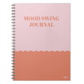 Funny Mood Swing Journal Rosa Orange Moderne Notizblock (Vorderseite)