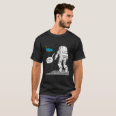 Funny Moon landet flache Erde, die den Weltraum Si T-Shirt (Vorne ganz)