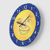 Funny Moon Man Außenraum Vintag Große Wanduhr (Winkel)