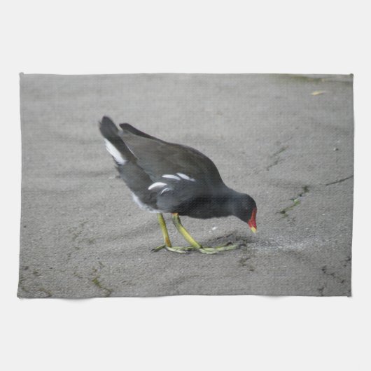 Funny Moorhen Nehmen Sie ein Bow Kitetücher Handtuch (Horizontal)