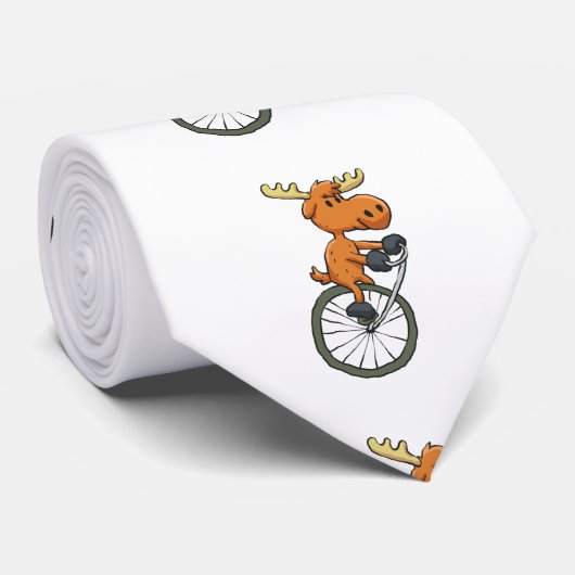 Funny Moose auf Monozytom | Hintergrundfarbe auswä Krawatte (Gerollt)