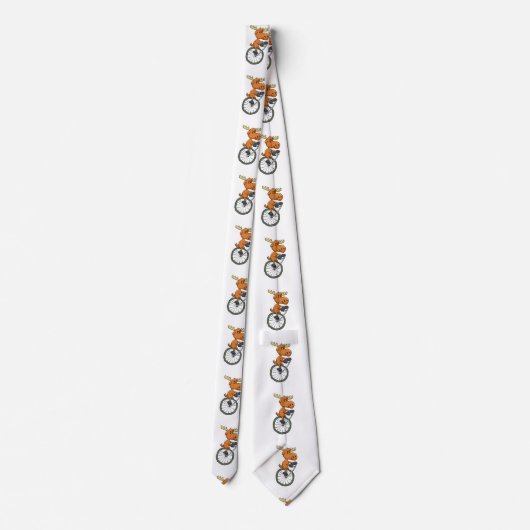 Funny Moose auf Monozytom | Hintergrundfarbe auswä Krawatte (Rückseite)