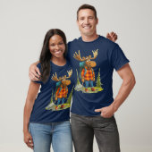 Funny Moose Camping Wandern T-Shirt (Unisex)
