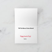 Funny Moose Canada Day Card Karte (Innenseite)