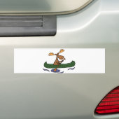 Funny Moose Canoeing Cartoon Autoaufkleber (Auf Auto)
