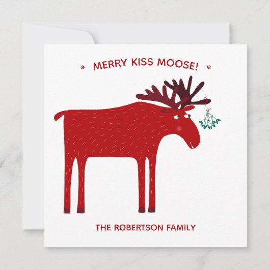 Funny Moose Feiertagskarte (Vorderseite)