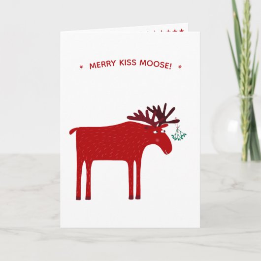 Funny Moose Feiertagskarte (Vorderseite)