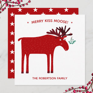Funny Moose Feiertagskarte
