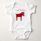 Funny Moose Holiday Baby Strampler (Vorderseite)