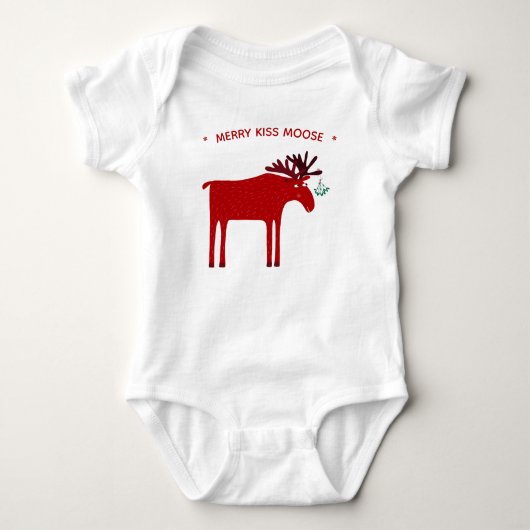 Funny Moose Holiday Baby Strampler (Vorderseite)