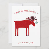 Funny Moose Holiday Card Feiertagskarte (Vorderseite)