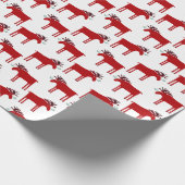 Funny Moose Holiday Geschenkpapier (Ecke)