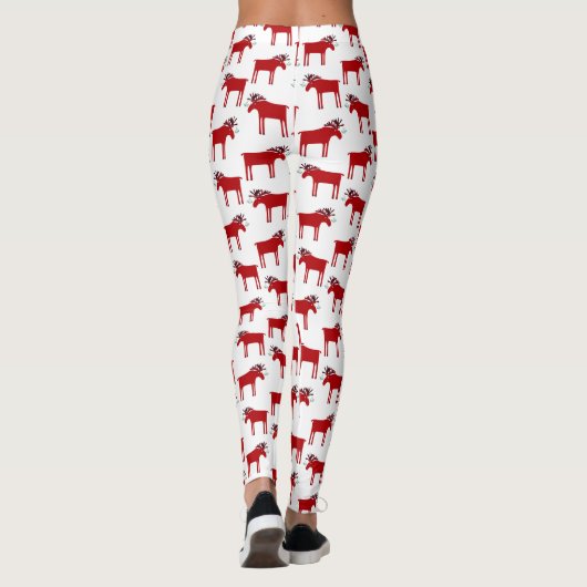 Funny Moose Holiday Leggings (Rückseite)