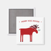 Funny Moose Holiday Magnet (Vorderseite/Rückseite)