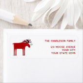 Funny Moose Holiday Rücksendeadresse (Insitu)