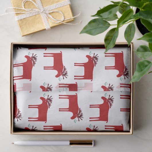 Funny Moose Holiday Seidenpapier (Geschenk)