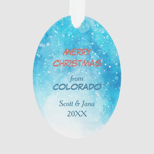 Funny Moose Ice Skater Colorado Ornament (Rückseite)