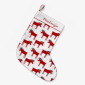 Funny Moose Individuelle Name Kleiner Weihnachtsstrumpf (Vorderansicht (hängend))