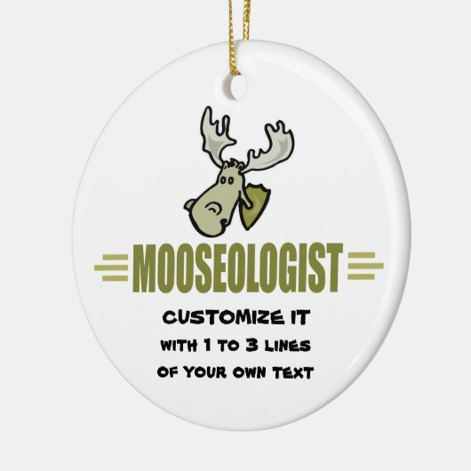 Funny Moose Keramik Ornament (Links)