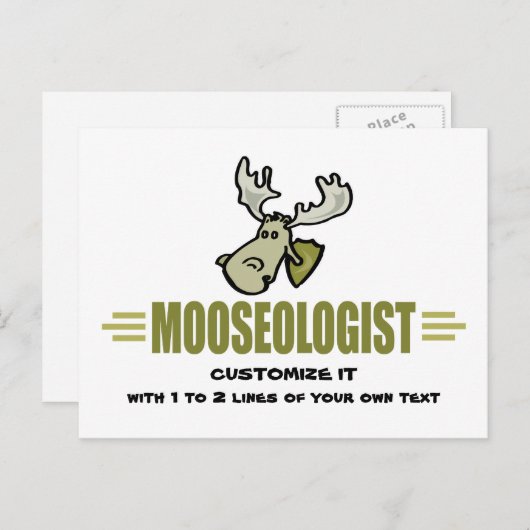 Funny Moose Postkarte (Vorne/Hinten)