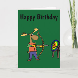Funny Moose Practicing Archery Karte