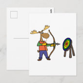 Funny Moose Praxis Bogenschießen Postkarte (Vorne/Hinten)