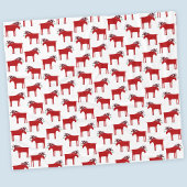 Funny Moose Red und White Holiday Fleecedecke