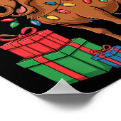 Funny Moose Santa Hat Animals Lovers Ugly Christma Poster (Ecke)