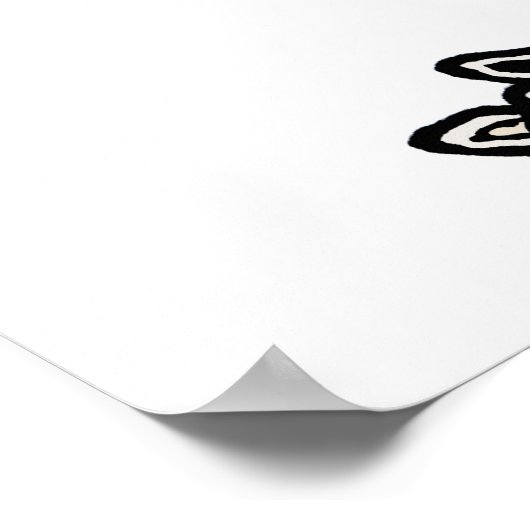 Funny Moose Wearing Polka Dot Pajamas Poster (Ecke)