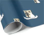 Funny Moose Wedding Cartoon Geschenkpapier (Rolleneckpunkt)