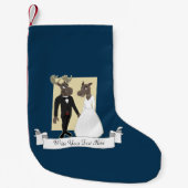 Funny Moose Wedding Cartoon Kleiner Weihnachtsstrumpf (Vorderseite)
