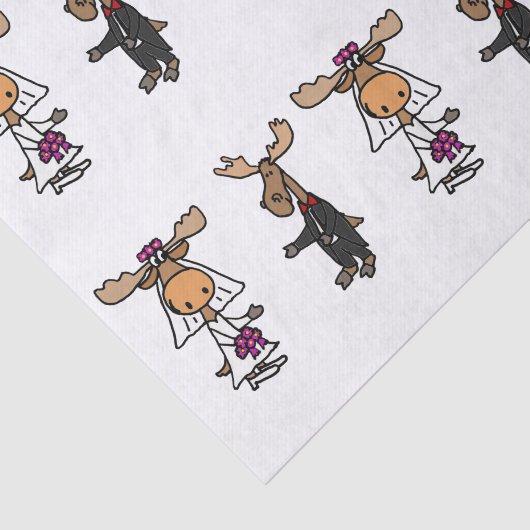 Funny Moose Wedding Tissue Seidenpapier (Ausschnitt)