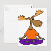 Funny Moose Yoga Art Postkarte (Vorne/Hinten)