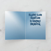 Funny Mooy Christmas Cow Card Feiertagskarte (Innenseite)