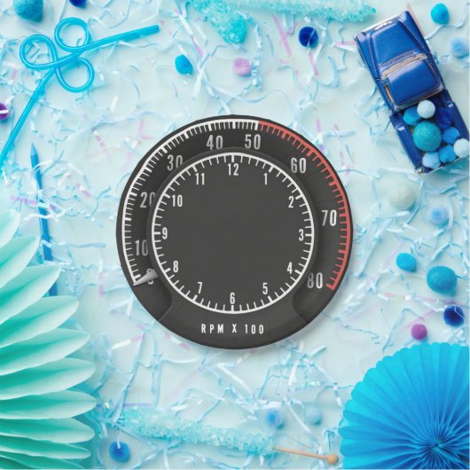 Funny Mopar - Tic Toc Tach Runde Uhr geladen Pappteller (Party)