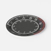 Funny Mopar - Tic Toc Tach Runde Uhr geladen Pappteller (Schrägansicht)