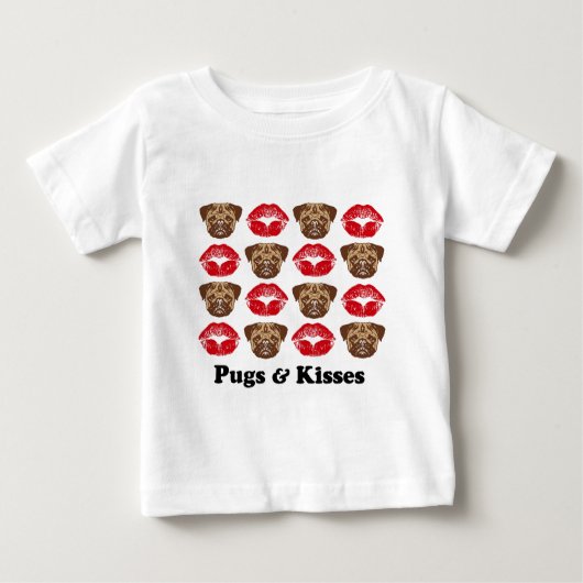 Funny Mops Baby T-shirt (Vorderseite)