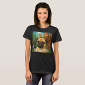 Funny Mops Bigfoot Shirt - Selfie Gone Wild (Vorne ganz)