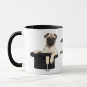 Funny Mops Champagne Tasse (Links)