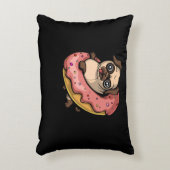Funny Mops Dog Donut Lover Pet Dekokissen (Vorderseite(Vertikal))