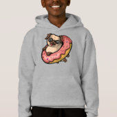 Funny Mops Dog Donut Lover Pet Hoodie (Vorderseite)