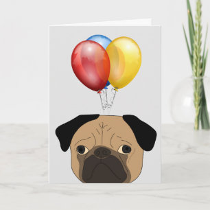 FUNNY MOPS DOG GEBURTSTAGSKARTEN KARTE