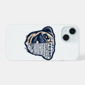 Funny Mops Dog iPhone 15 Hülle (Rückseite (Horizontal))