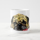Funny Mops Dog Kaffee Tasse (Vorderseite)