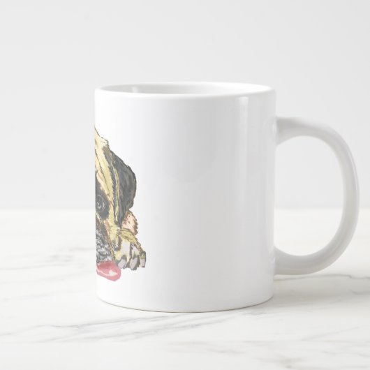 Funny Mops Dog Kaffee Tasse (Rechts)