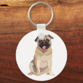Funny Mops Dog Pet Lover | Geschenk für Lover Schlüsselanhänger (Vorderseite)