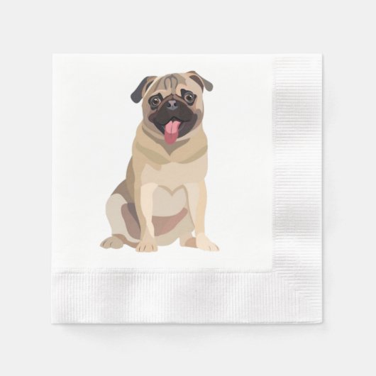 Funny Mops Dog Pet Lover | Geschenk für Lover Serviette (Vorderseite)