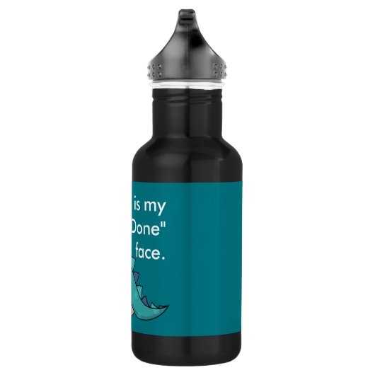 Funny Mops Dog Pugasaurus ist "Fertig" Edelstahlflasche (Rechts)