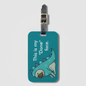 Funny Mops Dog Pugasaurus ist "Fertig" Gepäckanhänger (Vorderseite Vertikal)