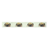 Funny Mops Dog Ribbon Satinband (Vorderseite)